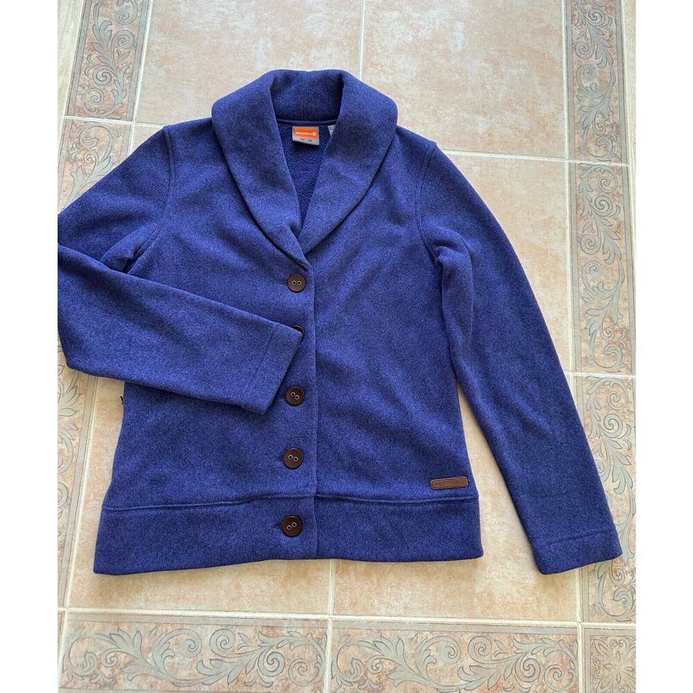 Merrell button Fleece sweater Front Buttons Purple Women size: M‎